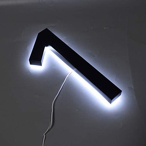 Address Signs - Backlit LED House Numbers 1, House Numbers for Outside Floating Address Numbers Stainless Steel Lighted Up Modern House Numbers Waterproof Corrosion Resistant for Outside, Yard, Street(5 Inch Black)
