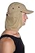 Top Level Fishing Sun Cap - Ear Neck Flap Hat, Khaki