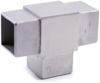 Curva 90° In Acciaio Inox AISI 316 Per Tubo Quadro 20x20x2 Mm - Tipo A Innesto | Satinata - Foto 6