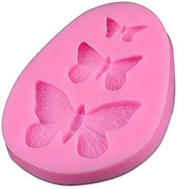 Wholeport Butterfly Shape Silicone Mold Sugar Craft Fondant Mold Cake Border Decorating Mould Cupcake Decoration Tool for Homemade Cake DIY Polymer Clay by TheBigThumb