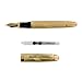 Gullor 450 Pure Golden with Carving Lines Fountain Pen Medium Nib 18kgp Fountain pen