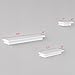 Traditional Wall Shelf Ledge Set Crown Molding Design Set of 3 (White)