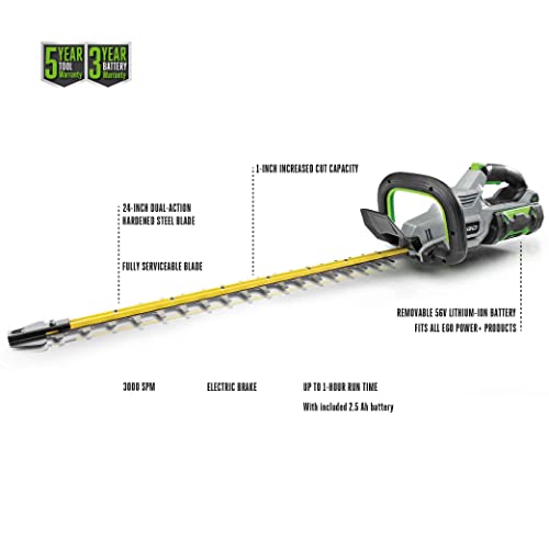 EGO Power+ HT2411 24Inch Brushless 56Volt Cordless Hedge Trimmer 2