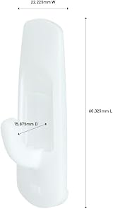 Command Small Utility Hooks White 6 Pack 12 Strips Damage Free Hanging 450g view 3