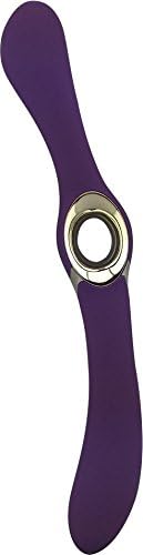 Personal Massager Waterproof Rechargeable Powerful Silicone with Double End Vibration (Purple)