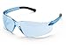 MCR Safety Glasses BK113 Light Blue Polycarbonate Lenses with UV Protection and Scratch Resistant Coating, Soft Non-Slip Temple and Nose Piece, 1 Pair