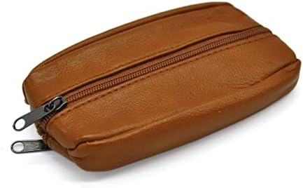 ATIPIX Soft Cowhide Leather Wallet – Coffee Design Grain with Key Ring for Men or Women
