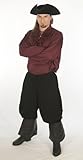 Dress Like A Pirate Ren Fair LARP Pants Elastic/Drawstring Waist Button Cuffs