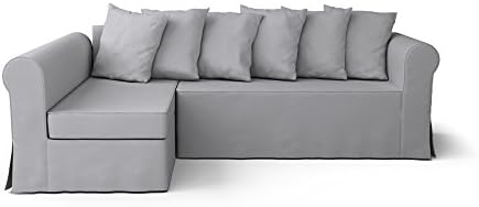 Comfort Works Custom Made SLIPCOVERS for Moheda Sofa Bed Left Chaise Light Grey