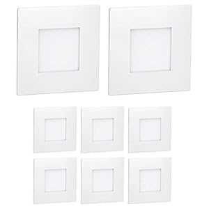 ledscom.de LED trapverlichting/traplicht FEX voor binnen en buiten, hoekig, 85 x 85mm, warm wit, 8 st.