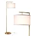 Brightech Montage Modern - Floor Lamp for Living Room Lighting - Bedroom & Nursery Standing Accent Lamp - Mid Century, 5' Tall Pole Light Overhangs Reading - with LED Bulb - Gold, Antique Brass