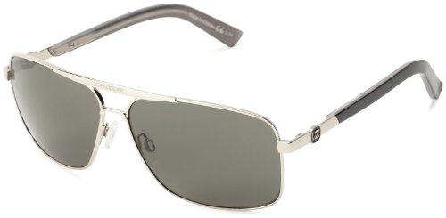 VonZipper Metal Stache Square Sunglasses,Silver,One Size