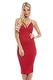AX Paris Women's Plungefront String Strap Midi Dress