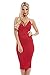 AX Paris Women's Plungefront String Strap Midi Dress