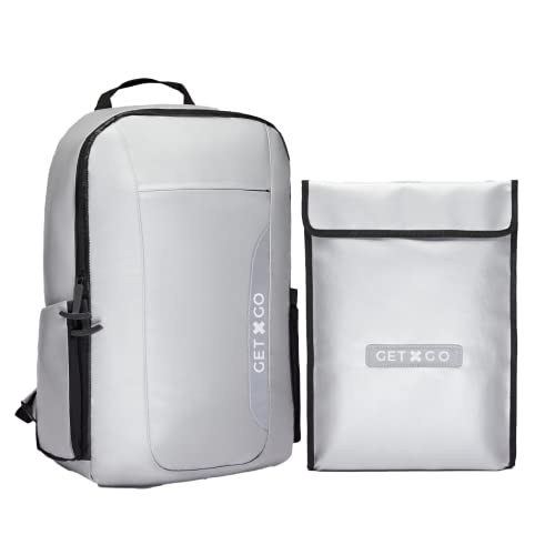 GetxGo Fireproof and Waterresistant Document Bag with Double Zipper