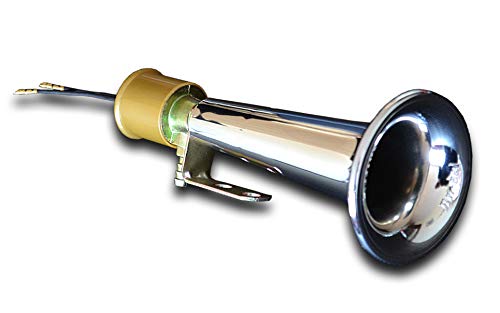 UNIVERSAL 24V AIR HORN WOLF WHISTLE CHROME TRUMPET FOR TRUCK LORRY BUS CHASSIS TRAILER TRACTOR WAGON