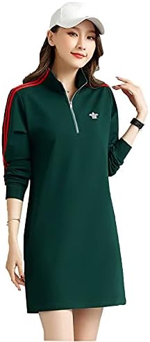 ワンピース ゴルフ レディース ゴルフウェア 長袖 Golf ゴルフドレス 女性用ワンピース スポーツウェア 春夏秋 ゴルフ用品 通気 吸汗 女性用運動着 レディース 通販 Amazon