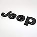 US85 Direct 3D Universal Jeep OEM ABS Front Rear Hood Trunk Liftgate Adhesive Emblem Logo Badge Modified Replacement Set 2pcs (Gloss Black)