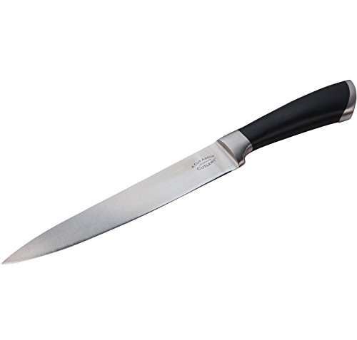 A Cut Above Cutlery Utility Knife. Forged Stainless Steel Construction, Slip Resistant Grip, 5 Inch Blade Holds Edge Well So You Sharpen Less Often. Peel, Core, Pare, Fruit and Vegetables, Prep Sushi