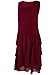 Vijiv Womens 1920s Inspired Flapper Dress High Tea Great Gatsby Maroon with Tiered Skirt 20s Dress