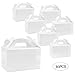 Moretoes 30pcs Treat Boxes Gable Boxes Party Favor Boxes White Paper Gift Boxes for Birthday Shower 6 x 3.5 x 3.5 Inches