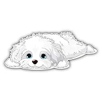 JJH Inc Cute Havanese Puppy Vinyl Decal Sticker Waterproof Car Decal Bumper Sticker 5"