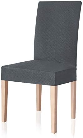 TOYABR Dining Chair Covers Stretchy Chair Protecter Spandex Armless Chair Slipcover for Banquet Wedding Party Dining Room(2,Grey)