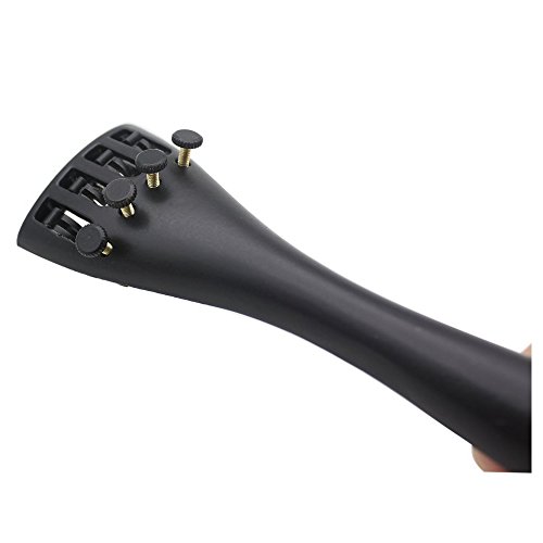 SODIAL 3/4 4/4 Violin Fiddle Tailpiece Hill Style with 1pcs Tailgut Tailcord 4 Fine Tuners Aluminum Alloy Durable Strong