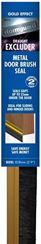 Stormguard Gold Door Brush Strip Draught Excluder 25mm Fits Under Door view 5