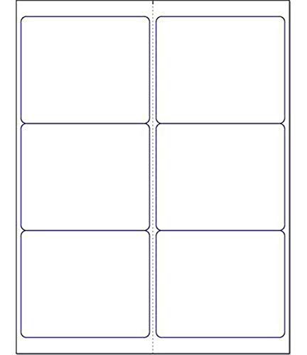 Blank White Permanent Adhesive Labels for Laser/Ink Jet Printer (4" x 3-1/3" - 6 Per Page | 300 Labels)