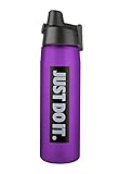 Nike Core Hydro Flow JDI Water Bottle (24oz, BRIGHT GRAPE/BLACK/WHITE)