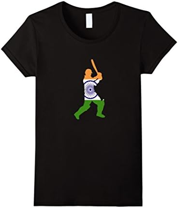 Women's Indian Cricket Team T-Shirt for Indian Fans Small Black