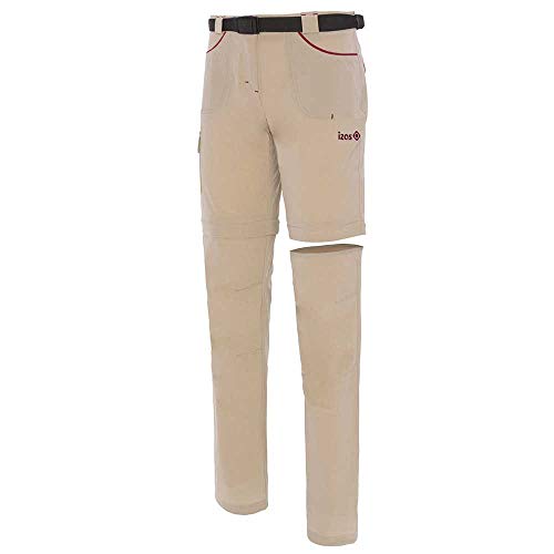 IZAS Daven Pantalon Tech détachable Femme Pierre/Minéral Rouge FR: XL (Taille Fabricant: XL)
