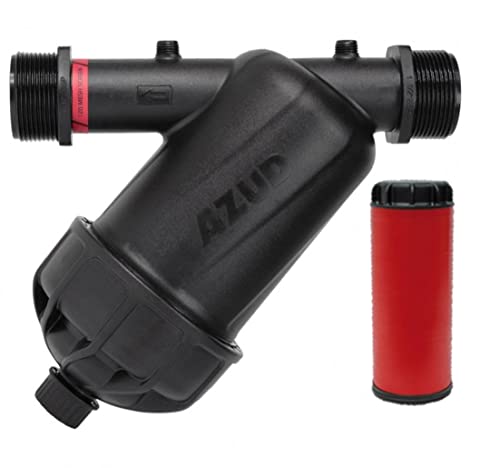 PLANTAWA Filtro ad Anello da 1" per Tubazioni da 32 mm | Include Tappo di Scarico. Capacità di Filtrazione 120 Maglie. Filtro Modulare Azud 100. Irrigazione a Goccia. Connessione Universale