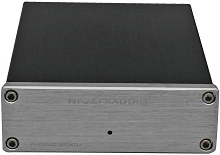 LitterPrince FX-Audio BOX01 Vinyl Record Player MM Phono Preamp Amplifier (Silver US)