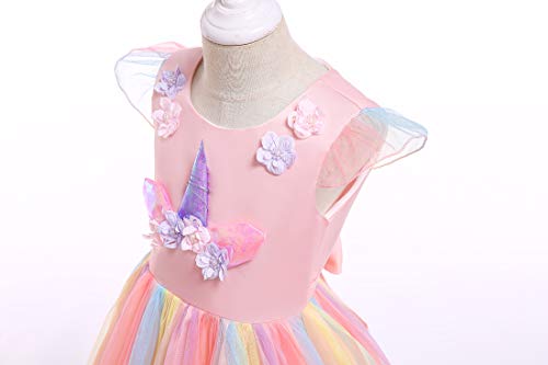 Bmeigo Meisjes Prinses Jurk Haarband Kostuum Luxe Kleding Prestatie Verjaardag Party Carnaval Verkleedkleding 3-9Y - Afbeelding 6
