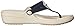 crocs Women's Sanrah Circle Bow Wedge Flip W Dress Sandal, Navy/Stucco, 8 B(M) US