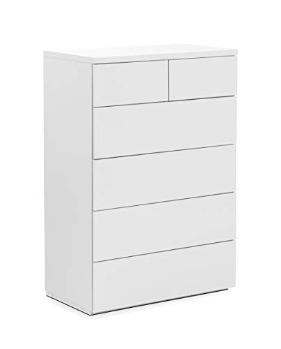Julian Bowen Monaco 4 2 Drw Chest White Gloss Mdf One Size