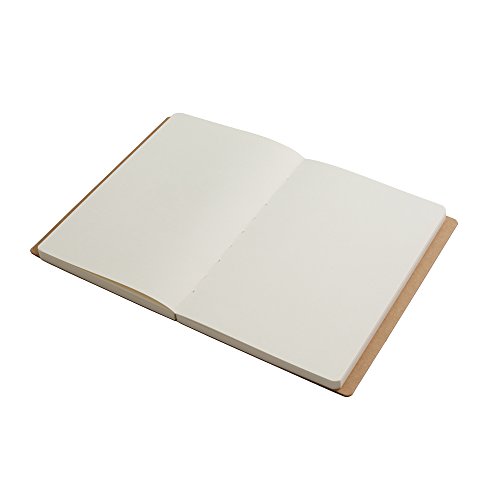 Kraft Cover Blank 100g Full Wood Paper Sketch Book - 112 Sheets / 224 Pages - 140 Millimeters by 210 Millimeters - 350gsm Kraft Paper