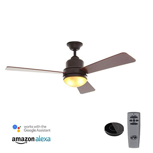 Hampton Bay Trieste 52 In Led Oil Rubbed Bronze Ceiling Fan With