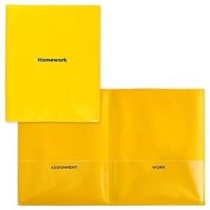 Yellow homework folder picture