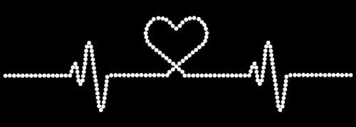 EKG Heart, I Make Decals, Waterproof, White Vinyl Base, 2.5" X 7", Hard Hat, Lunch Box, Vinyl Decal car Sticker