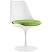 Modway Lippa Mid-Century Modern Faux Leather Upholstered Swivel Dining Chair in Green