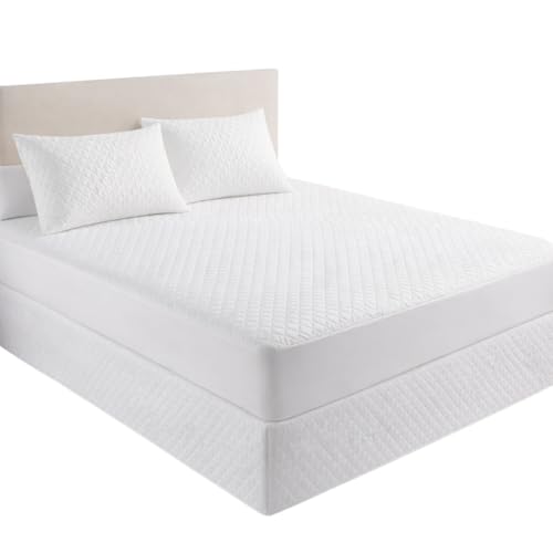 Kit Protetor de Colchão Queen Impermeável Matelado com Elástico + 2 Protetores de Travesseiro com Zíper | Silencioso, Antiácaro, Ajuste até 38cm