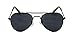 Baby Boy Girl Classic Aviator Style Retro Black Metal Frame Black Lens 9-18 Months