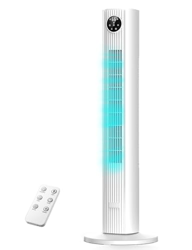 ZAFRO Tower Fan for Bedroom, 90° Oscillating Fan with 3 Speeds, 4 Modes, 25ft/s…