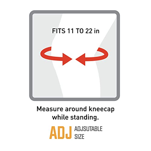 ACE Brand Adjustable Compression Knee Support, Moderate Support for Weak, Sore or Injured Joints, One Size Fits Most