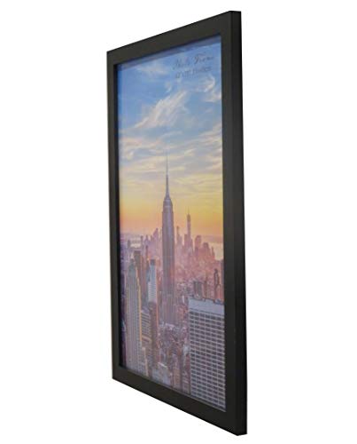 Frame Amo 13x19 Black Modern Wood Picture or Poster Frame, 1 inch Wide Border, 3-Pack - Thumbnail 2