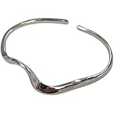 Hifunny Wave Bangle Torque Open Cuff Bangle For Women Beach Wave Bracelet Adjustable Lrregular Streamline Bracelet Ladies Jewelry Gift