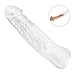 Condom Extender, James Love Crystal Soft Penis Extender Enlarger Sleeve Condom Sexual Delay Ejaculation Toy for Men (Lengthen 70MM) (Clear)